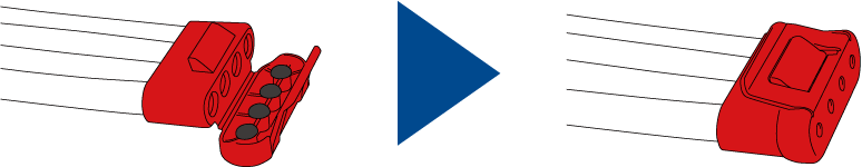 フタを閉める動作のイメージ