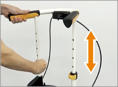 ハンドルの高さの調整が可能なイメージ